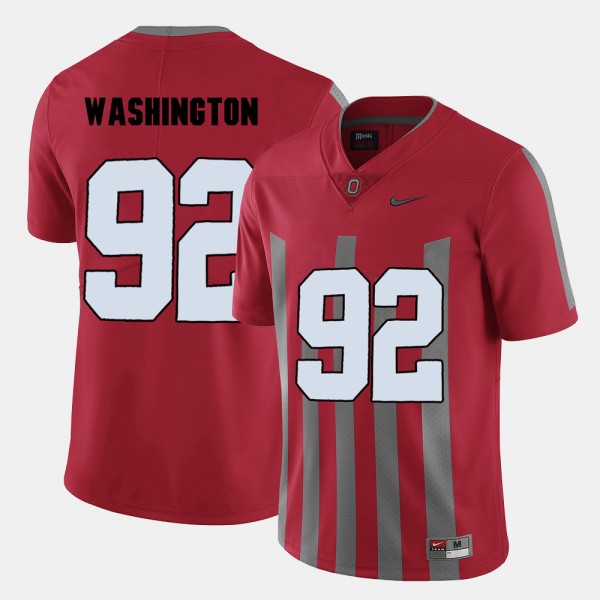 Ohio State Buckeyes Adolphus Washington Men's #92 Red College Football Jersey 2404XEEZ2